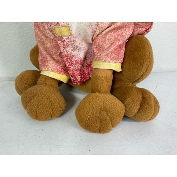 Vintage 1998 Scooby-Doo Plush 13in Brown Dog Red Raincoat Cartoon Network Rare - Picture 8 of 16